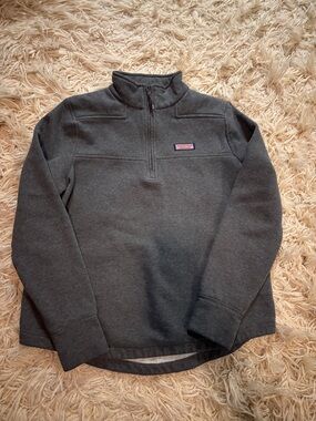 Vineyard Vines Women’s Shep Shirt Dark Gray Half-Zip Sweater